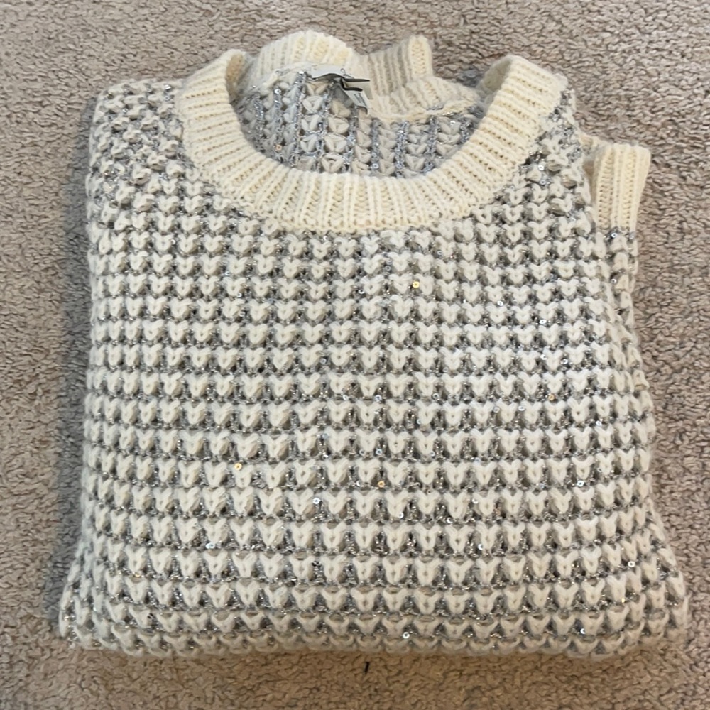 Joie holiday silver sweater